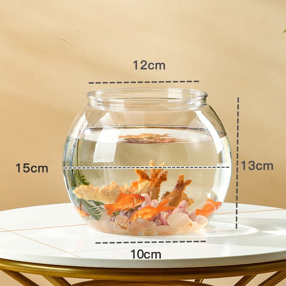 Marine Aquarium Live - Huisdecoratie Transparante Ronde Visbak van Plastic