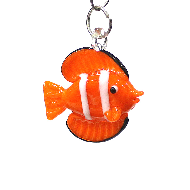 Marine Aquarium Orp - Kleurrijke miniatuur glazen visfiguurtjes hanger schattige