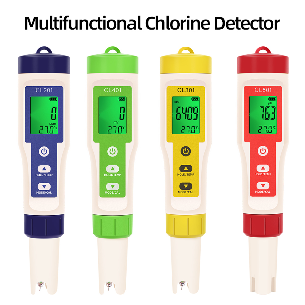 Marine Aquarium Water Testing - PH/CL2/H2/ORP/Temperatuurmeter Chloordetector Digitale waterkwaliteitstester voor zwembaden