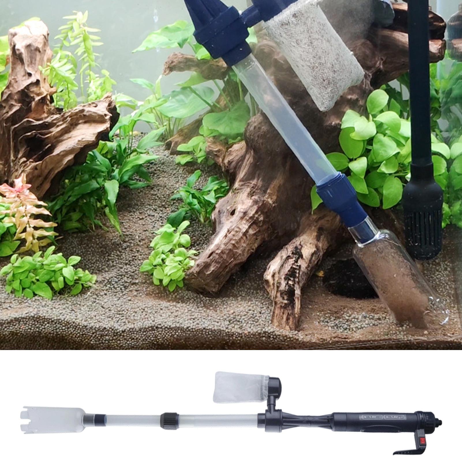 Marine Aquarium Vacuum - Aquariumstofzuiger, verstelbare telescopische USB-draagbare visbak-waterstofzuiger, gereedschap