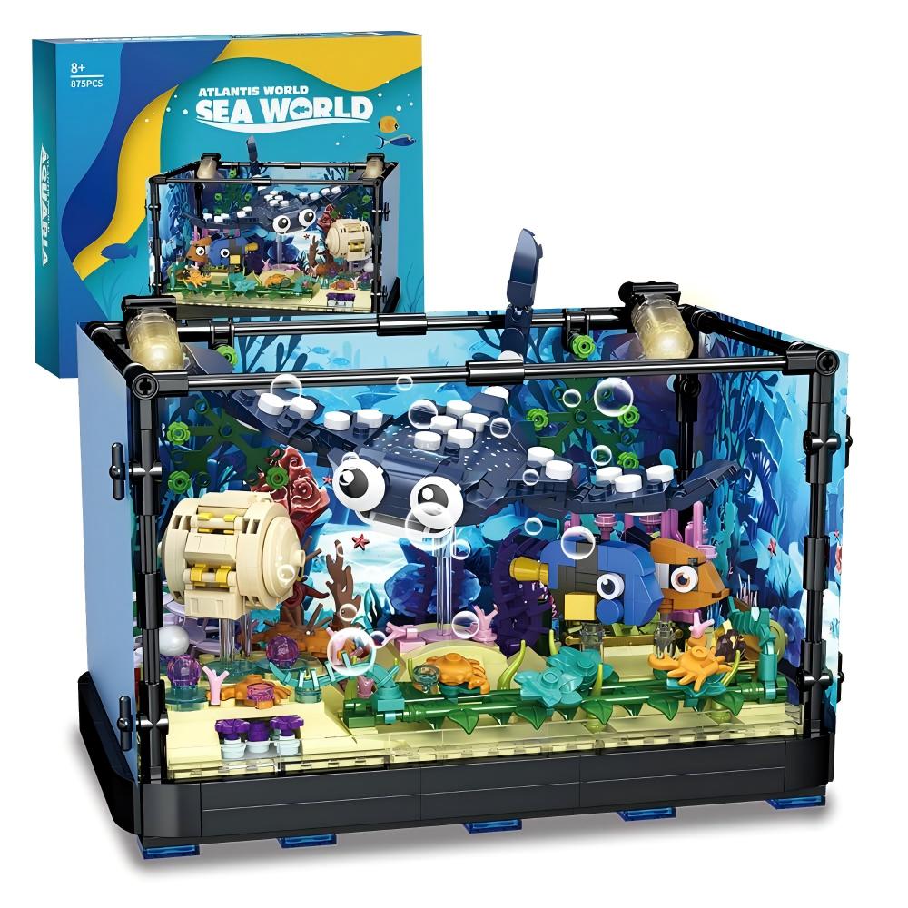 Marine Aquarium Cube - Visaquarium bouwset - Zeeaquarium speelgoed, kerst-,
