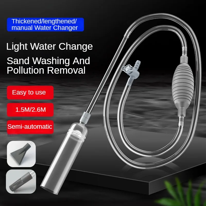 Marine Aquarium Vacuum - Aquarium Sifon Stofzuiger Aquarium Waterwisselaar Handmatige