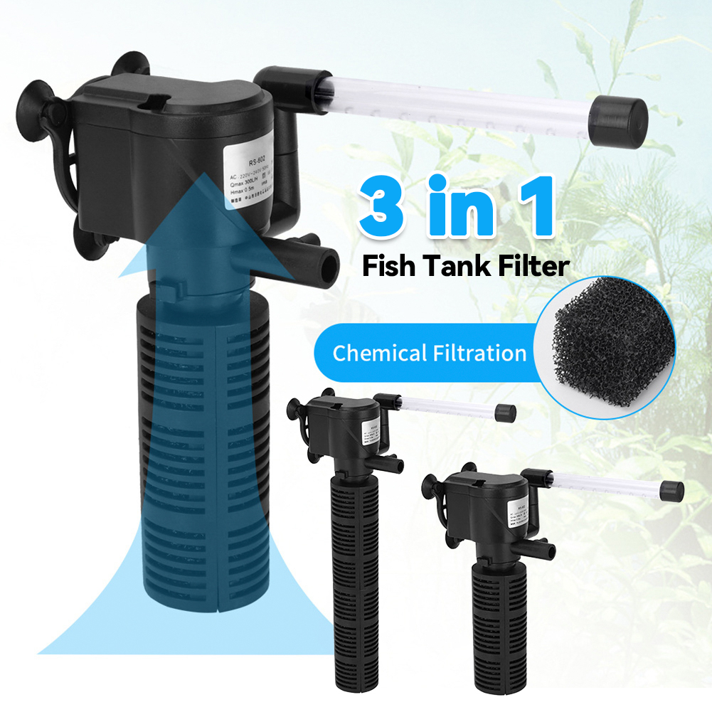 Marine Aquarium Overflow Box - 3-in-1 Aquarium Binnenfilter Stille Aquarium Waterzuiveraar