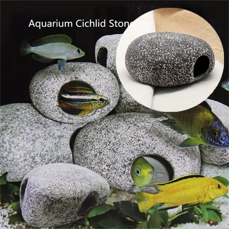 Aquarium Marine Rock - 1/2 Stuks Aquarium Cichlide Steen Keramiek