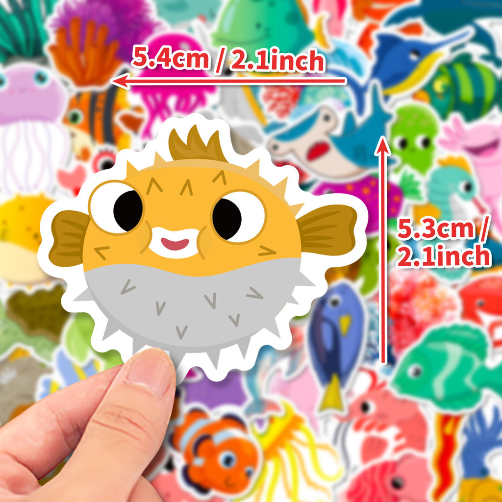 50 stuks zeelevenstickers - sc - Marine Aquarium Orp recensie en prijs