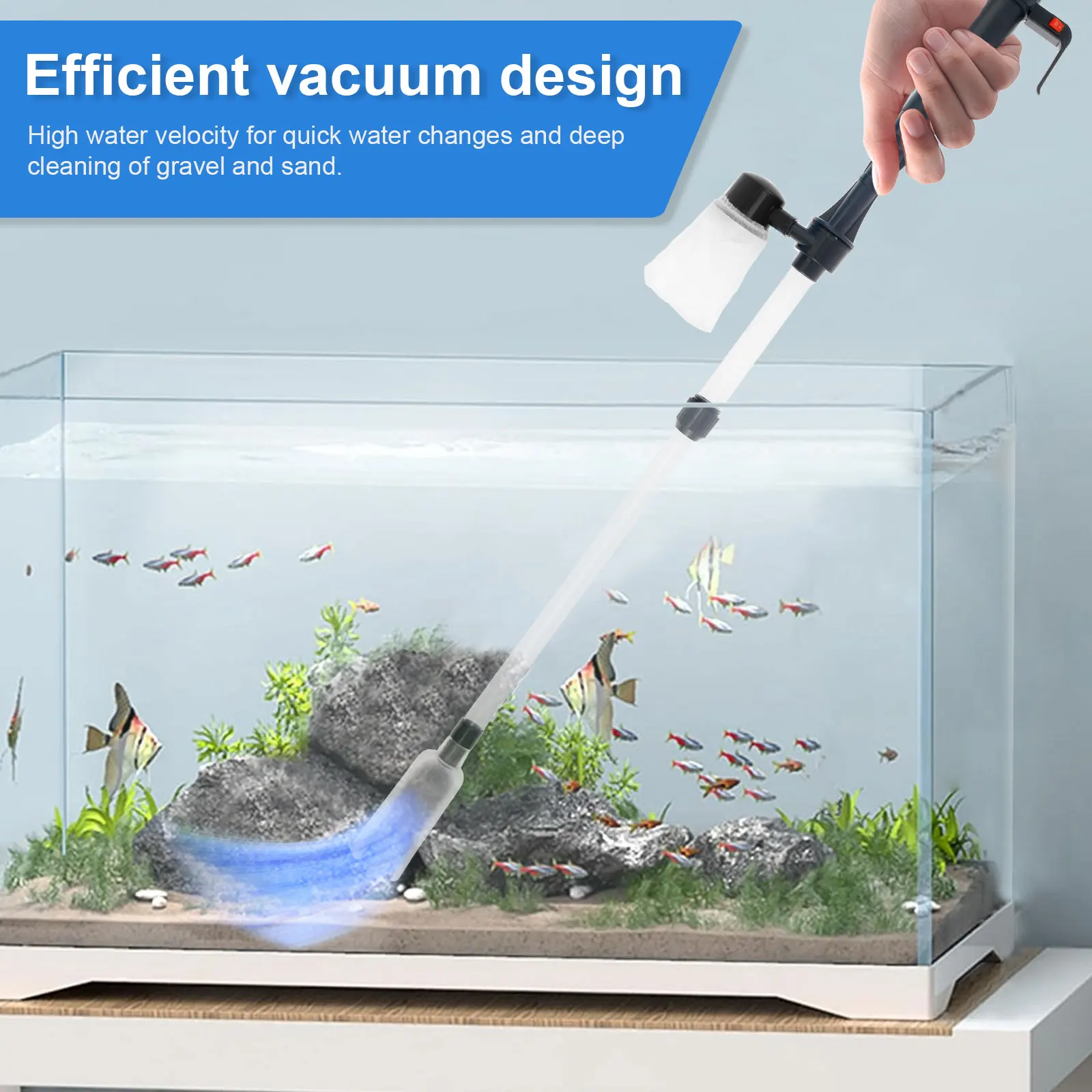 Elektrische aquariumsifon 4-in - Marine Aquarium Vacuum recensie en prijs