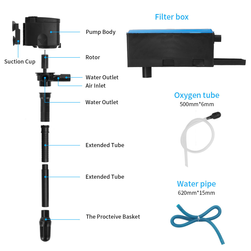 3in1 Topfilter Aquarium Dompel - Marine Aquarium Overflow Box recensie en prijs